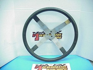 Vintage Schroeder  Style 4 Spoke Close to 17" Steel Steering Wheel Sprint Car