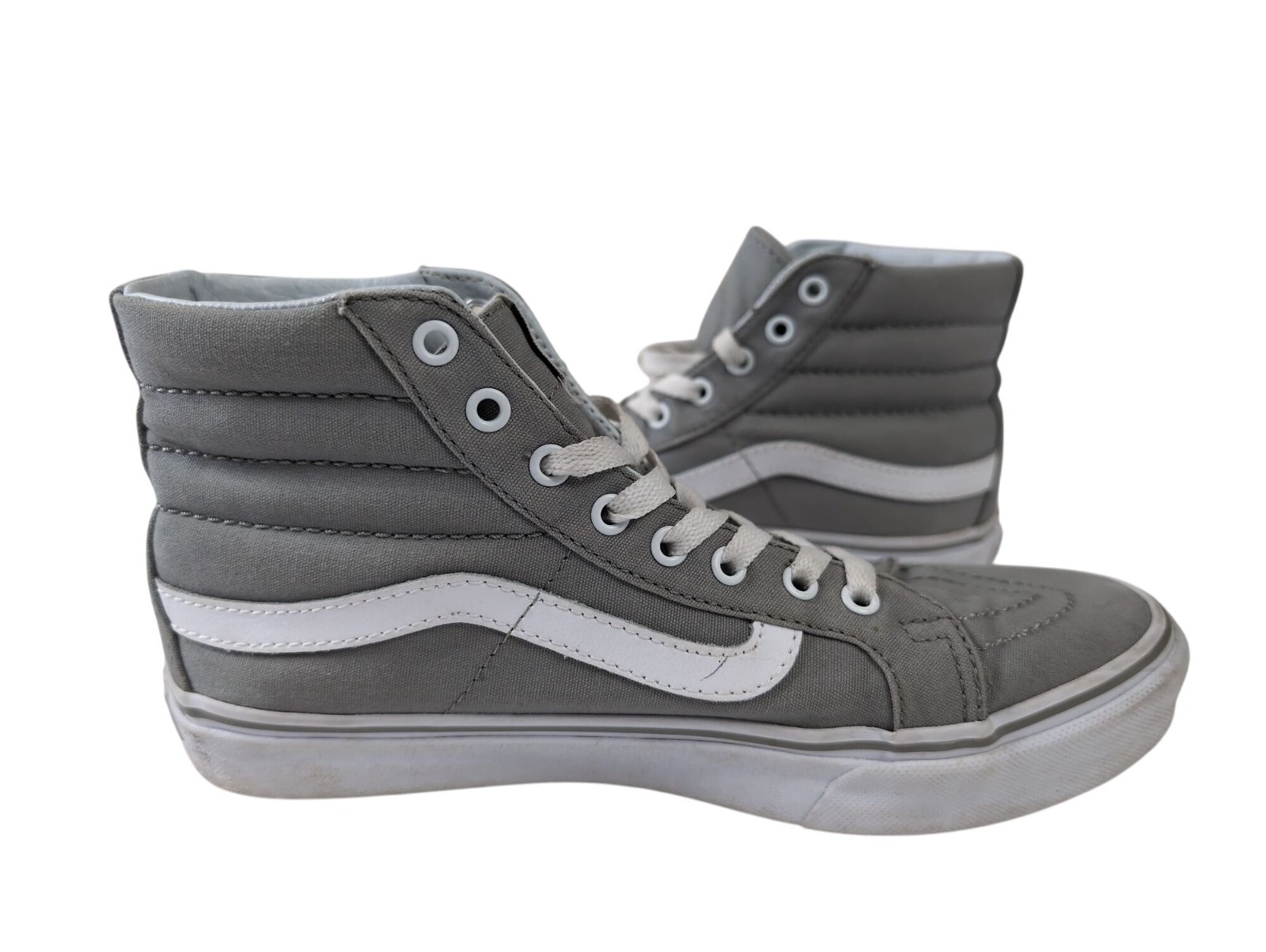 Vans SK8 Hi Sneaker Shoe Women 7.5 Men 6 Gray Old Skool High Top Skater Grunge thumbnail 6