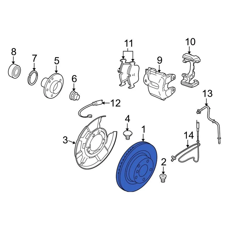 For BMW X1 2013-2015 BMW 34216855004 Rear Disc Brake Rotor - Изображение 2 из 3