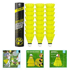 Badminton Shuttlecocks Nylon Feather Flying Birdies for Indoor Outdoor Practice