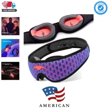 Manta Sleep Mask: Luxury 100% Light Blocking Mask for Side Sleepers in Purple