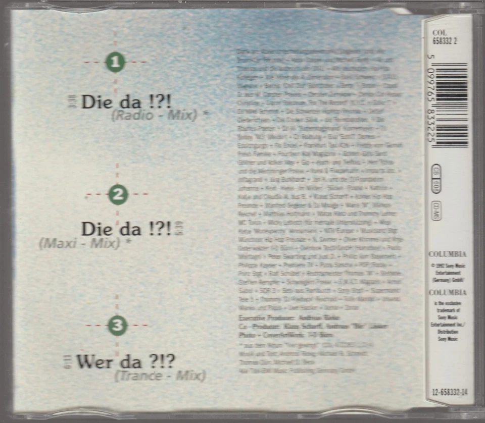 Die fantastischen Vier - Die da [3 Track Maxi-CD, 1992] - Bild 3 von 3