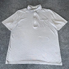 Criquet Polo Shirt Mens XL Gray Pima Cotton Short Sleeve Golf Casual Classic