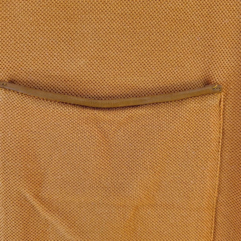 Camisa Polo Zegna Para Hombres 3XL Naranja Piqué Manga Corta Bolsillo Lujo Hecha en Turquía Foto 2 de 4