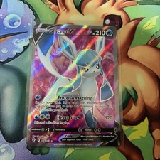 Pokemon Evolving Skies Glaceon v Full Art Holo Card 174/203 SWSH07 NM