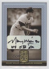 2005 Donruss Greats Gold Holofoil Signatures Maury Wills (104 SB 62) Auto 02ti