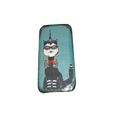 Mohawk Cat Emo Pin Cheshire Cat Maybe? 1 x2 