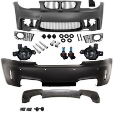 Bodykit Sto�stange vorne Hinten + Nebel Smoke passt f�r BMW 1er E82 E88 auch M