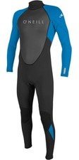 2025 O'Neill Mens Reactor II 3/2mm Back Zip Wetsuit - Black / Ocean