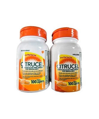 2-CITRUCEL Fiber Therapy Regular Strength -100 Caplet Each Bottle Exp: 2027/03