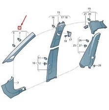 VOLKSWAGEN T-ROC A11 Right Upper A Pillar Trim 2GA867234KTS4 NEW GENUINE