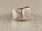 Vintage Soviet Men's Ring Sterling Silver 916 Size 21.8mm USSR