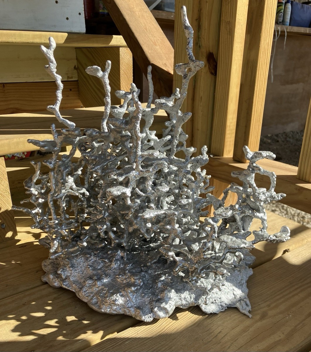Striking Aluminum Ant Hill Casting Sculpture – Unique Natural Art