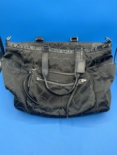 Coach Black Monogram Diaper Baby Bag Tote