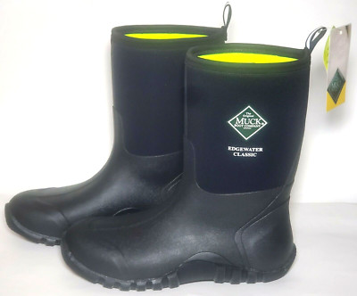 Muck Boot Men's Edgewater Classic Mid Calf Field Boots, Black, Size 13, ECM-000