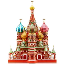 Piececool 3d Puzzles for Adult Saint Basil’S Cathedral Metal Model Kits Gifts