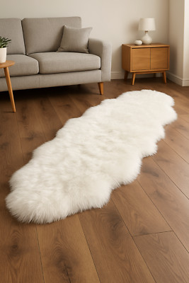 Double Pelt Sheepskin Rug - Ivory  sheepskin rug 2 x 6 Australian Sheepskin Rug