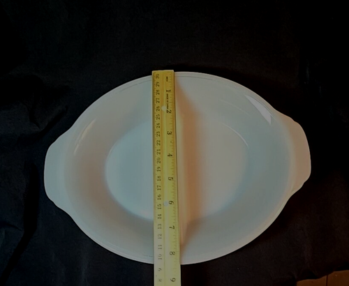 Fire King Ovenware DIVIDED DISH, Peach Luster Copper Tint #468 No Chips - Picture 7 of 8