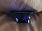 Used Pair Square Cobalt Blue Glass Candy Dishes — photo 4
