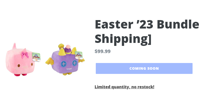 Roblox Pet Simulator X Easter 2023 Bundle Pack! WITH CODES! *IN HAND*