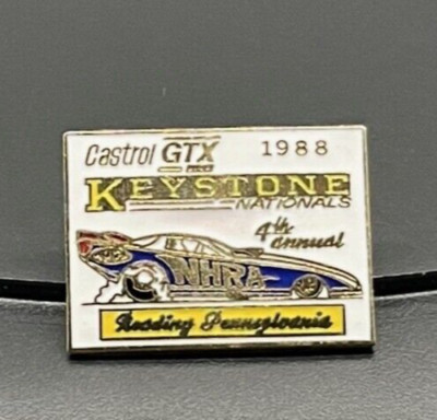 VRHTF VTG RARE VERY COOL ''1988 4TH ANNUAL KEYSTONE NATIONALS'' HAT PIN 1.25'' X 1''