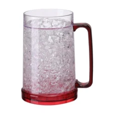 Freezer Ice Beer Mug Double Wall Gel Frosty Beer Cup Drinking Glasses Wine Cup