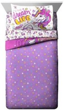 JoJo Siwa "Dream Unicorn" Kids Reversible Bed Set - AB084ZXQKJR4