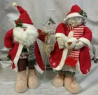 Santa & Mrs. Claus 19" Snowpeople with Birds 'Be Warm Inside And Out' Christmas  — photo 1