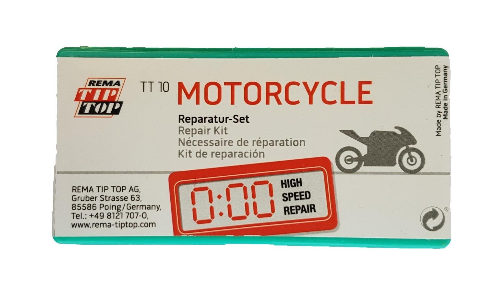 REMA TIP TOP TT10 MOTORCYCLE BIKE BICYCLE TYRE INNER TUBE REPAIR KIT