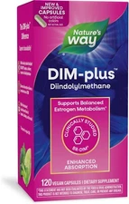 Natures Way DIM-Plus 120 Vegan Capsules - Supports Estrogen Balance & Metabolism