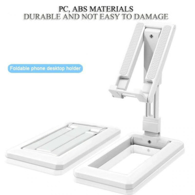 Verstellbarer Universal Handy Tablet Schreibtisch Ständer in weiß Halter faltbar UK