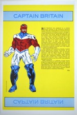 CAPTAIN BRITAIN PRINT w BIO Cam Smith art Marvel UK British