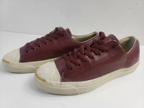 ZAPATILLAS DE CUERO CONVERSE JACK PURCELL DESIGNER UK 8 EU 42.5 PARA HOMBRE ROJO BORGOÑA - Imagen 5 de 12