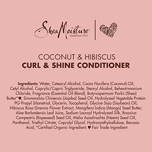 SheaMoisture Coconut Hibiscus Curl Shine Conditioner Pack of 2 13 Fl Oz - Foto 7 di 7