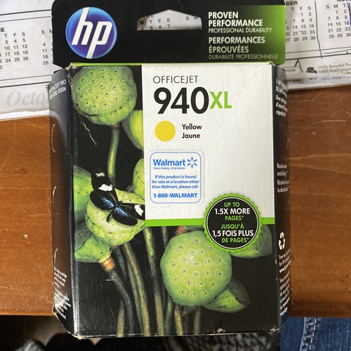 New Unopened Genuine HP OFFICEJET PRO 940XL Yellow Ink Cartridge Date: 11/2016 - Picture 5 of 5