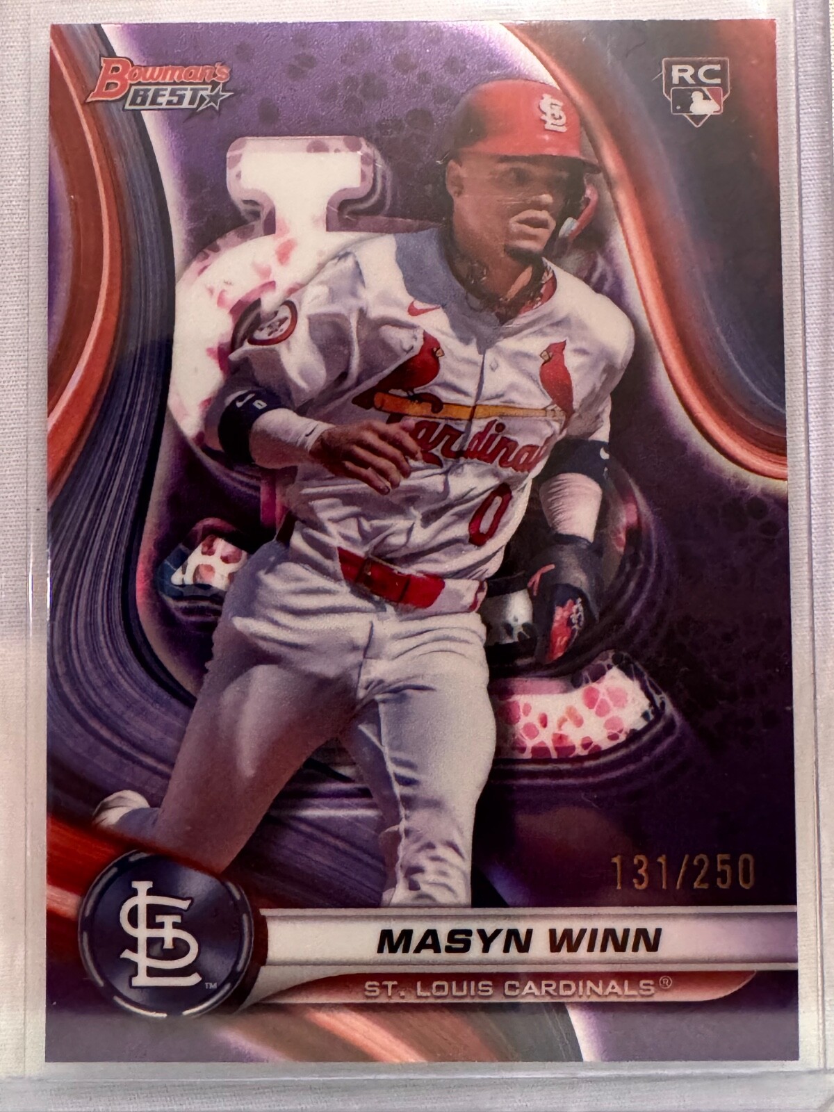 2024 Bowman's Best - Masyn Winn #60 Purple Refractor /250 (RC) Cardinals