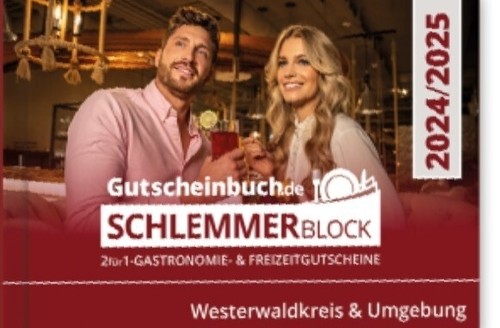Gutscheinbuch Schlemmerblock 2025 Westerwaldkreis & Umgeb. Inkl. Mobile Code