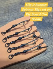 5 or 10 Slip 'D' Ronnie / Spinner Rig Carp Fishing Curved Shank Hooks *No Boom*