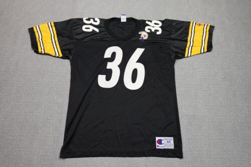 Vintage Pittsburgh Steelers Jersey Mens 44 Black Champion Jerome Bettis Mesh - Picture 1 of 12