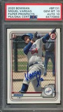Miguel Vargas Signed 2020 Bowman 1st Bowman #BD131 RC - Graded PSA 10 Auto 10 -