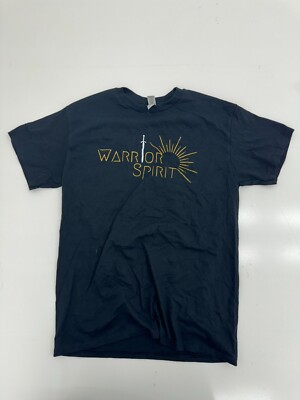 Gildan Warrior Spirit Black Graphic Short Sleeve Shirt Unisex Size Medium