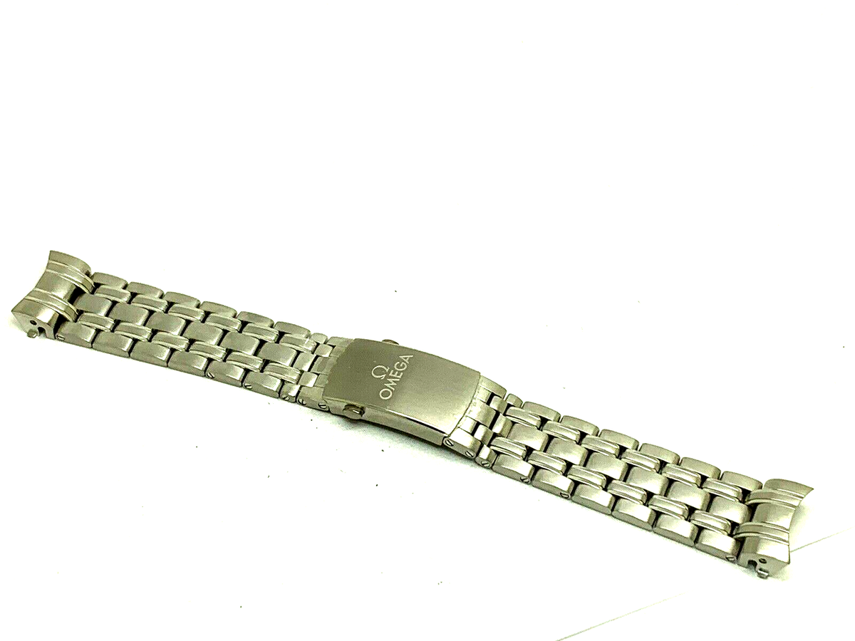 OMEGA Seamaster ステンレススチールブレスレット 21mm Omega Seamaster Men's Watch Replacement Bracelet Silver Steel Band