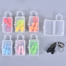 Waterproof Silicone Ear Plugs Sleep Noise Prevention Earplugs Noise Reductio-ca*