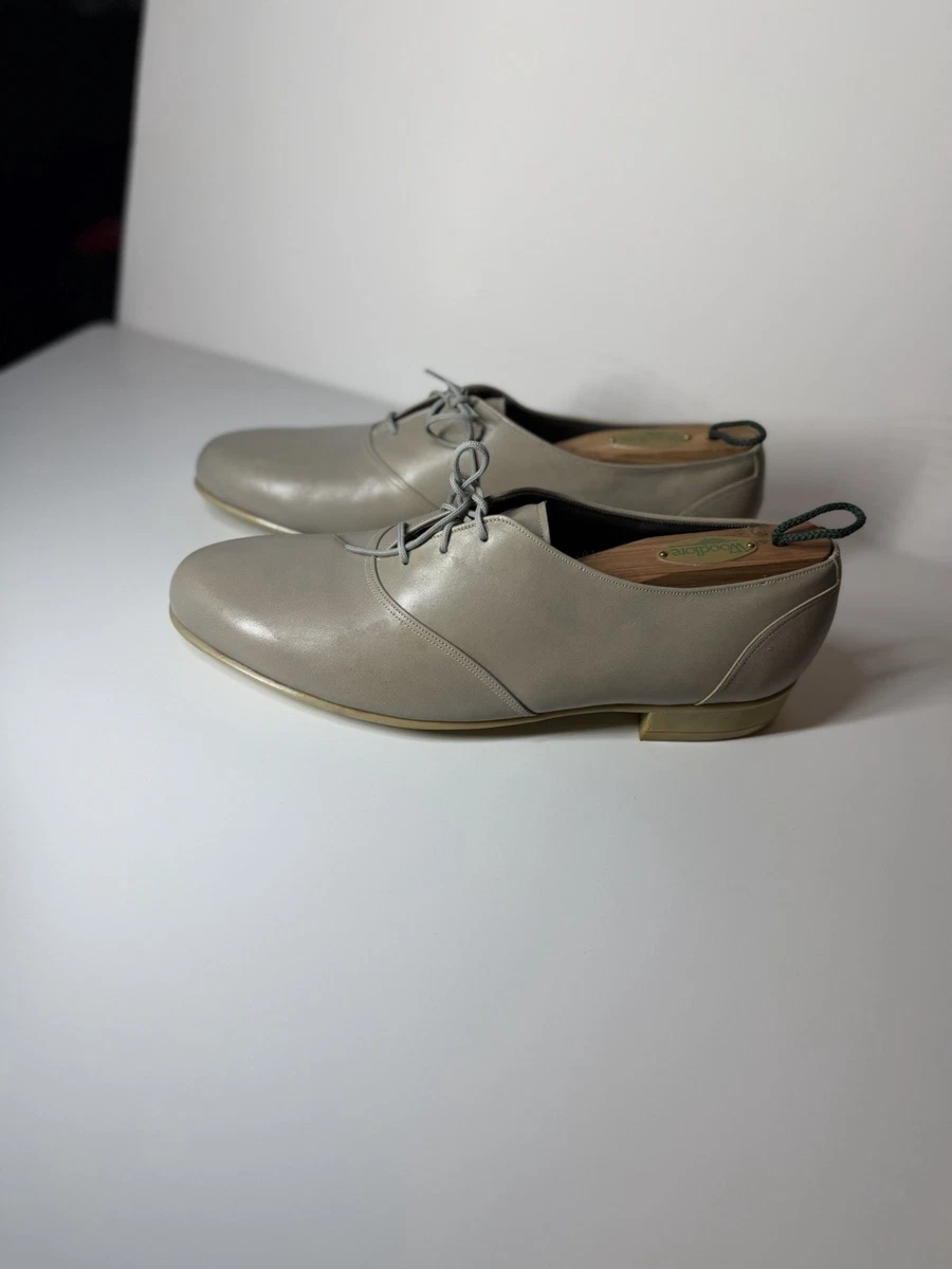 Florsheim Mens 12M Beige Linen Oxford Dress Shoes Leather Trim Casual Florsheim Beige Dress Shoes for Men for sale | eBay main image 3