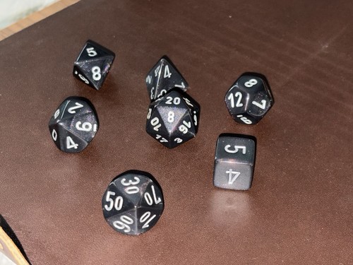 Chessex Borealis Smoke DnD Dice Set CHX 27428 OOP HTF rare 