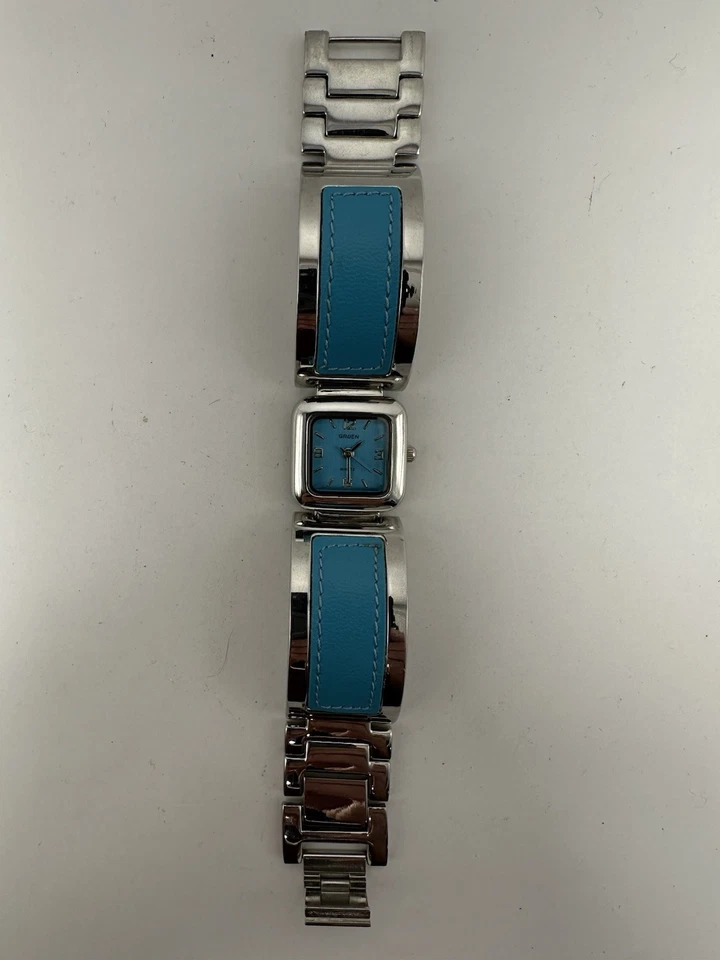 Gruen GR9913L New Battery Ladies Watch 24MM 7.25" Blue Dial N35 - Image 4 of 4