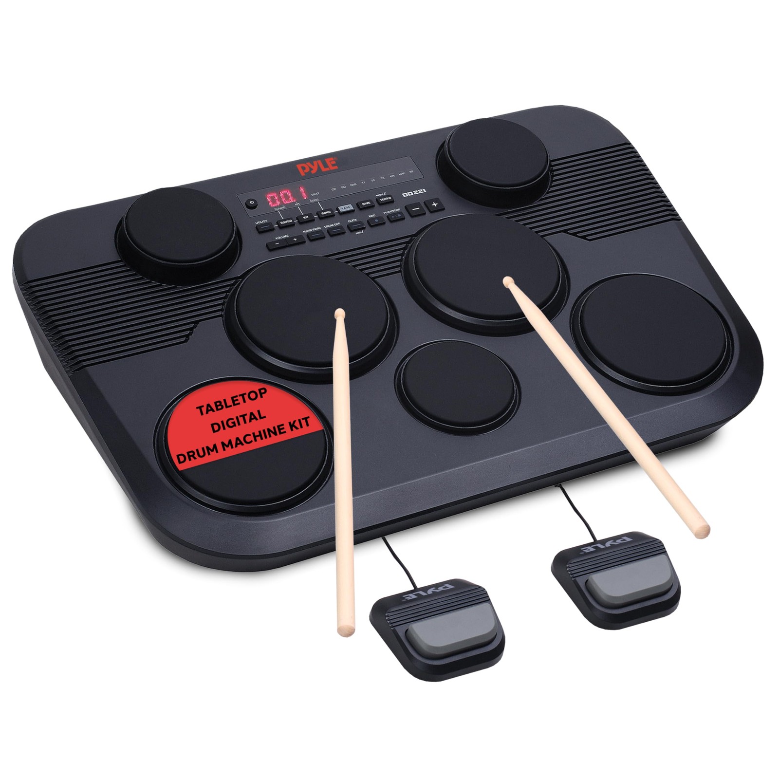 Pyle Pro Electronic Drum Set/Table Top