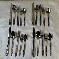 ONEIDA Stainless Community MY ROSE 20 Pc. Flatware Set Service For 4 USA Made