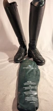 Mountain Horse SCS Stirrup Control Horse Riding Tall Boots Black Leather Size 8