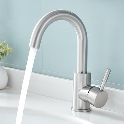 Bathroom Tap High 360° Rotatable Water-Saving Stainless Steel Mixer Faucet Ki...